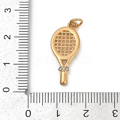304 Stainless Steel Micro Pave Cubic Zirconia Pendants STAS-D305-02G-A-1