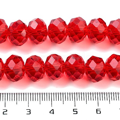 Handmade Imitate Austrian Crystal Faceted Rondelle Glass Beads X-G02YI0G4-1