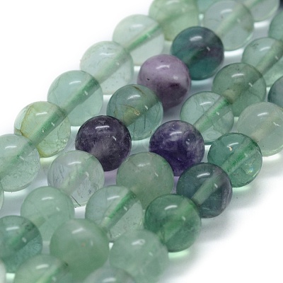 Natural Fluorite Beads Strands G-G763-06-8mm-1