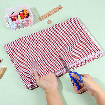 Tartan Cotton Fiber Fabric DIY-WH0504-685F-1