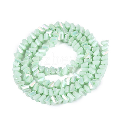 Electroplate Opaque Glass Beads Strands EGLA-Q139-01A-C13-1