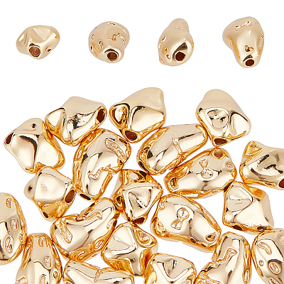 20Pcs 2 Styles Rack Plating Brass Spacer Beads KK-GO0001-37-1