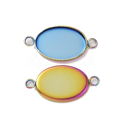 Ion Plating(IP) 304 Stainless Steel Cabochon Connector Settings STAS-H394-01M-1