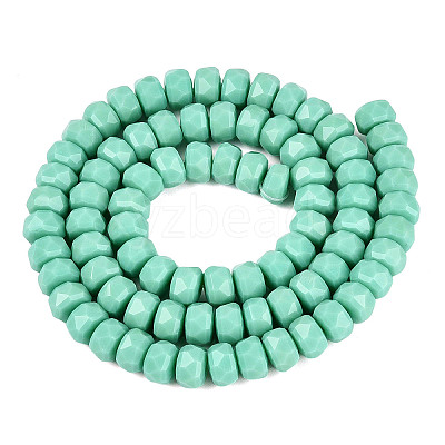 Opaque Glass Beads Strands GLAA-Q114-01A-B02-1