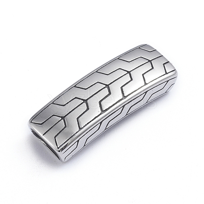 Retro 304 Stainless Steel Slide Charms/Slider Beads STAS-L243-007AS-1