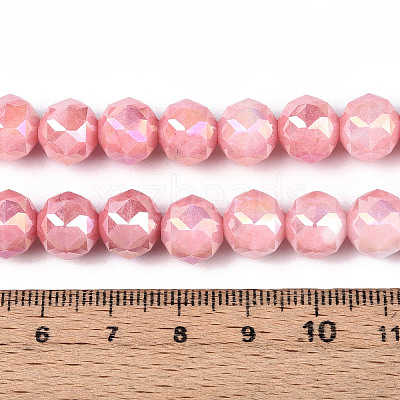 Anti-Tarnish Electroplate Glass Beads Strands X-GLAA-N010-10mm-04-1