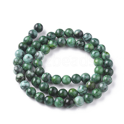 Natural Map Stone Picasso Jasper Beads Strands G-F668-29-6mm-1