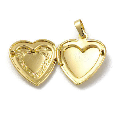 Rack Plating Brass Locket Pendants X-KK-G452-06G-1