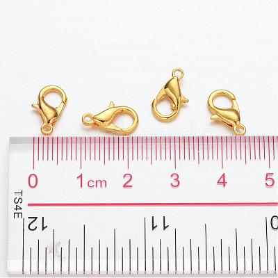 Zinc Alloy Jewelry Findings Golden Lobster Claw Clasps X-E102-G-1