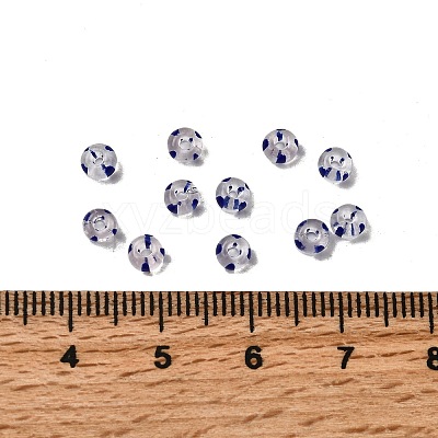 Transparent Stripe Glass Seed Beads GLAA-NH0001-06J-1