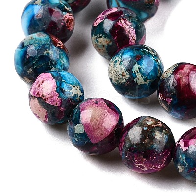 Natural Imperial Jasper Beads Strands G-N342-63E-1