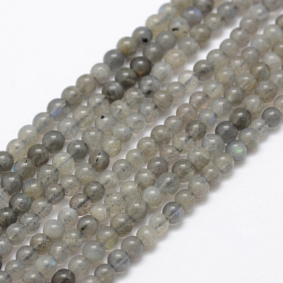 Natural Labradorite Beads Strands G-P322-31-4mm-1