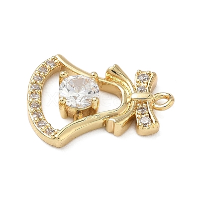 Brass Micro Pave Cubic Zirconia Pendants LS-KK-H521-02C-G-1