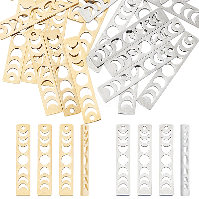 24Pcs 2 Styles 304 Stainless Steel Pendants STAS-HS0001-86-1