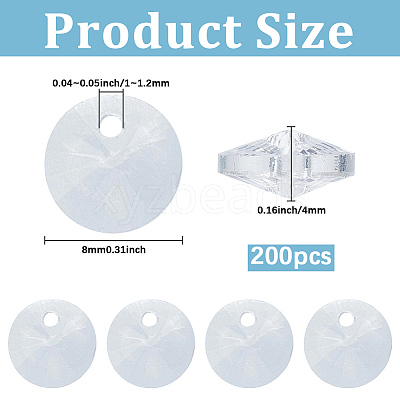 200Pcs Glass Charms RGLA-SP0001-03A-1