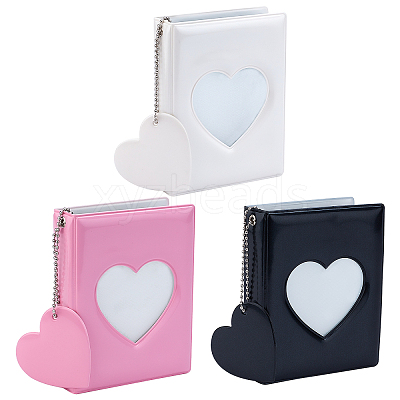 3 Books 3 Colors 32-Pocket 3 Inch PVC Mini Photo Albums AJEW-CP0001-89-1