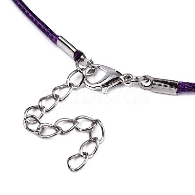 Waxed Cotton Cord Necklace Making MAK-S034-004-1