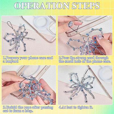 1Pc Glass Mobile Straps HJEW-SZ0001-59D-1