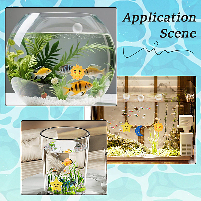 3Pcs 3 Styles Floating Silicone & Plastic Display Decorations AJEW-GF0013-34-1