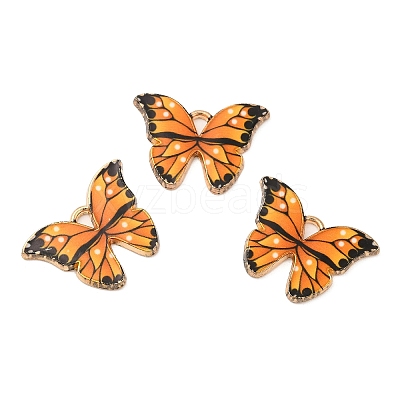 Light Gold Tone Alloy Enamel Pendants ENAM-M059-05KCG-01-1