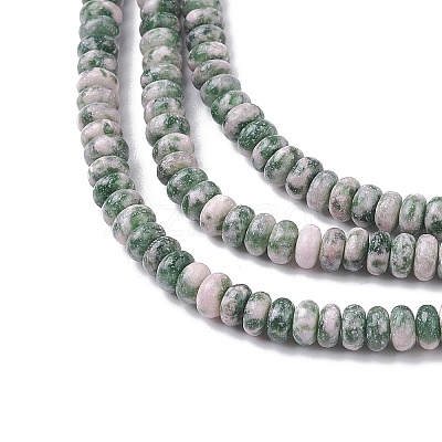 Natural Green Spot Jasper Beads Strands G-H292-A18-02-1