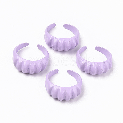Spray Painted Alloy Cuff Rings RJEW-T011-33G-RS-1