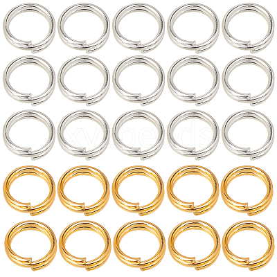 600Pcs 2 Colors Brass Split Rings KK-SP0001-82C-1