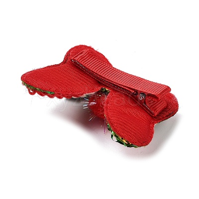 Christmas Theme Cloth Felt Fabric Alligator Hair Clip OHAR-R100-01F-1