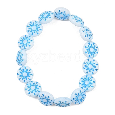 Czech Pressed Glass Beads GLAA-I061-46-1
