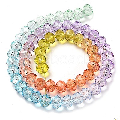 Transparent Painted Glass Beads Strands X1-DGLA-A034-T6mm-A12-1
