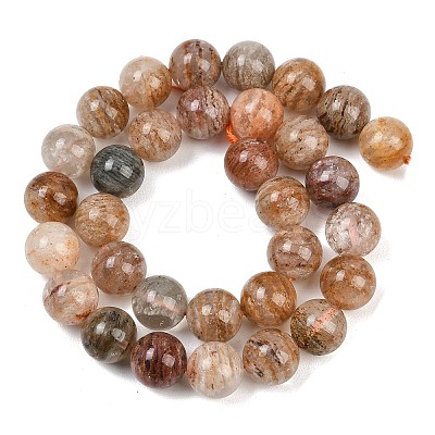 Natural Multilayer Lodolite Quartz Beads Strands G-Z133-A02-12mm-02-1