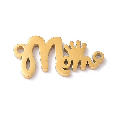 Mother's Day PVD Vacuum Plating 304 Stainless Steel Beads STAS-C035-01G-1