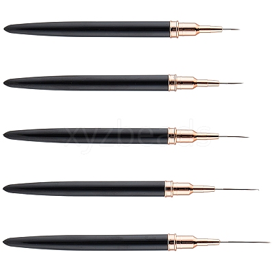 5Pcs Plastic Nail Art Line Brush AJEW-WH20816-069B-1