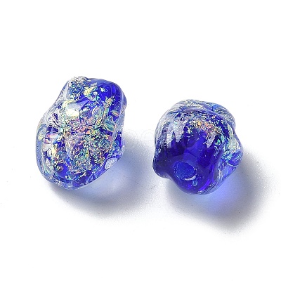 Handmade Foil Lampwork Beads Strands FOIL-Z001-06E-1