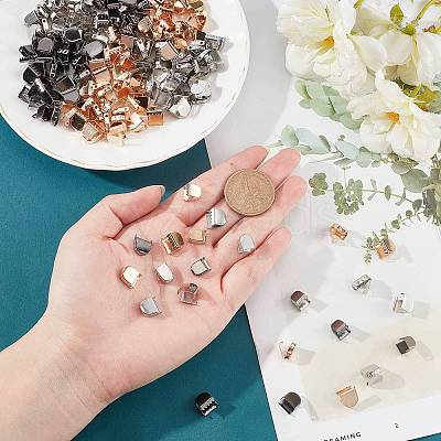 180Pcs 6 Style Zinc Alloy Ribbon Crimp Ends FIND-CA0004-51-1