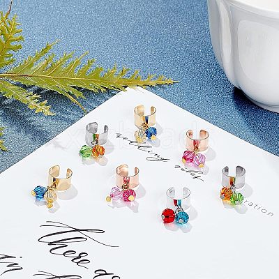 80Pcs 4 Colors 304 Stainless Steel Ear Cuff Findings STAS-UN0023-17-1