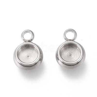 Non-Tarnish 304 Stainless Steel Pendant Cabochon Settings STAS-I162-01A-P-1