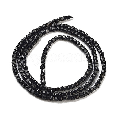 Natural Black Tourmaline Beads Strands G-H042-B21-01-1
