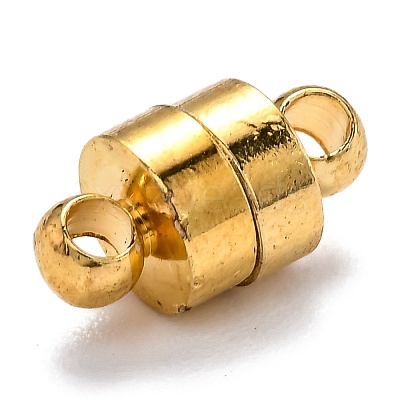 Brass Magnetic Clasps with Loops KK-O134-14G-1
