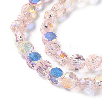 Transparent Electroplate Glass Beads Strands GLAA-Q099-I01-10-1