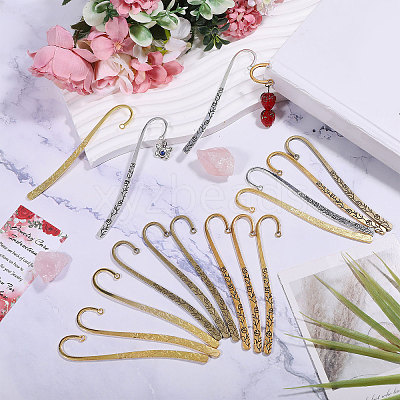 24Pcs 4 Colors Alloy Bookmark Findings FIND-GL0002-28-1