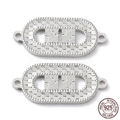 Rhodium Plated 925 Sterling Silver Connector Charms STER-C003-24P-1