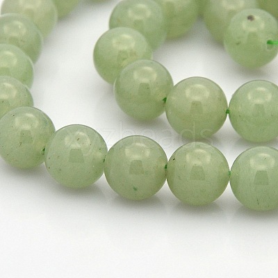 Natural Green Aventurine Round Beads Strands G-N0120-13-8mm-1