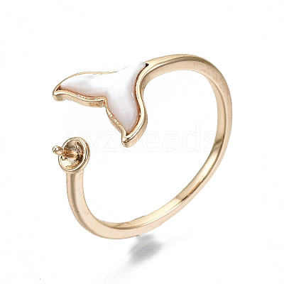 Brass Peg Bails Cuff Finger Ring Settings LS-KK-S354-288-NF-1