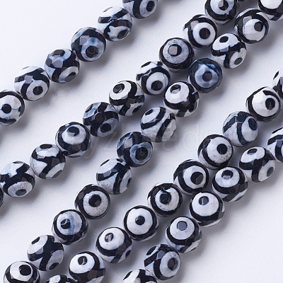 Tibetan Style dZi Beads G-G752-05-6mm-1