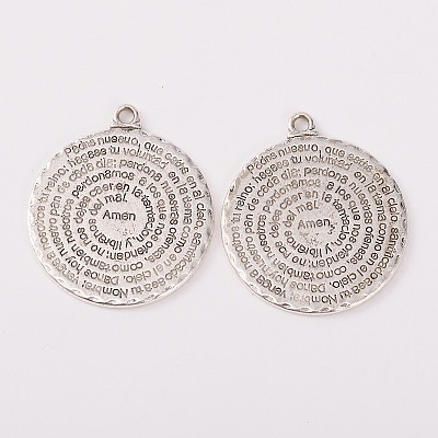 Tibetan Style Alloy Pendants LS-TIBEP-35029-AS-RS-1