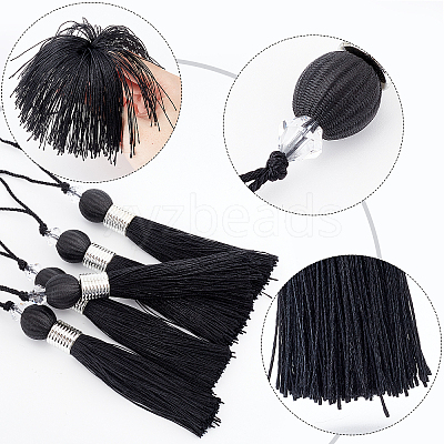 8Pcs Polyester Tassel Pendant Decorations HJEW-GF0001-23D-1
