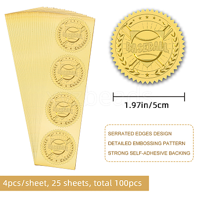 Self Adhesive Gold Foil Embossed Stickers DIY-WH0211-115-1