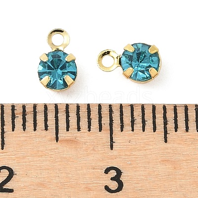 Brass Glass Charms KK-C097-08G-02-1