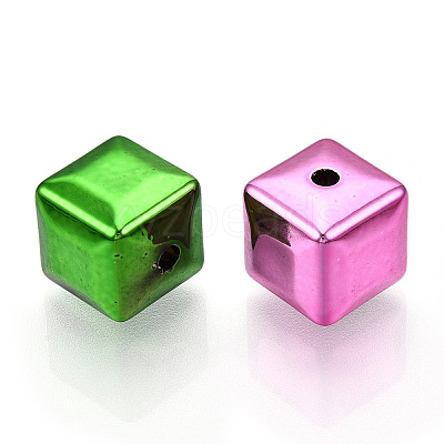 UV Plating Opaque Acrylic  Beads PACR-T017-08-1